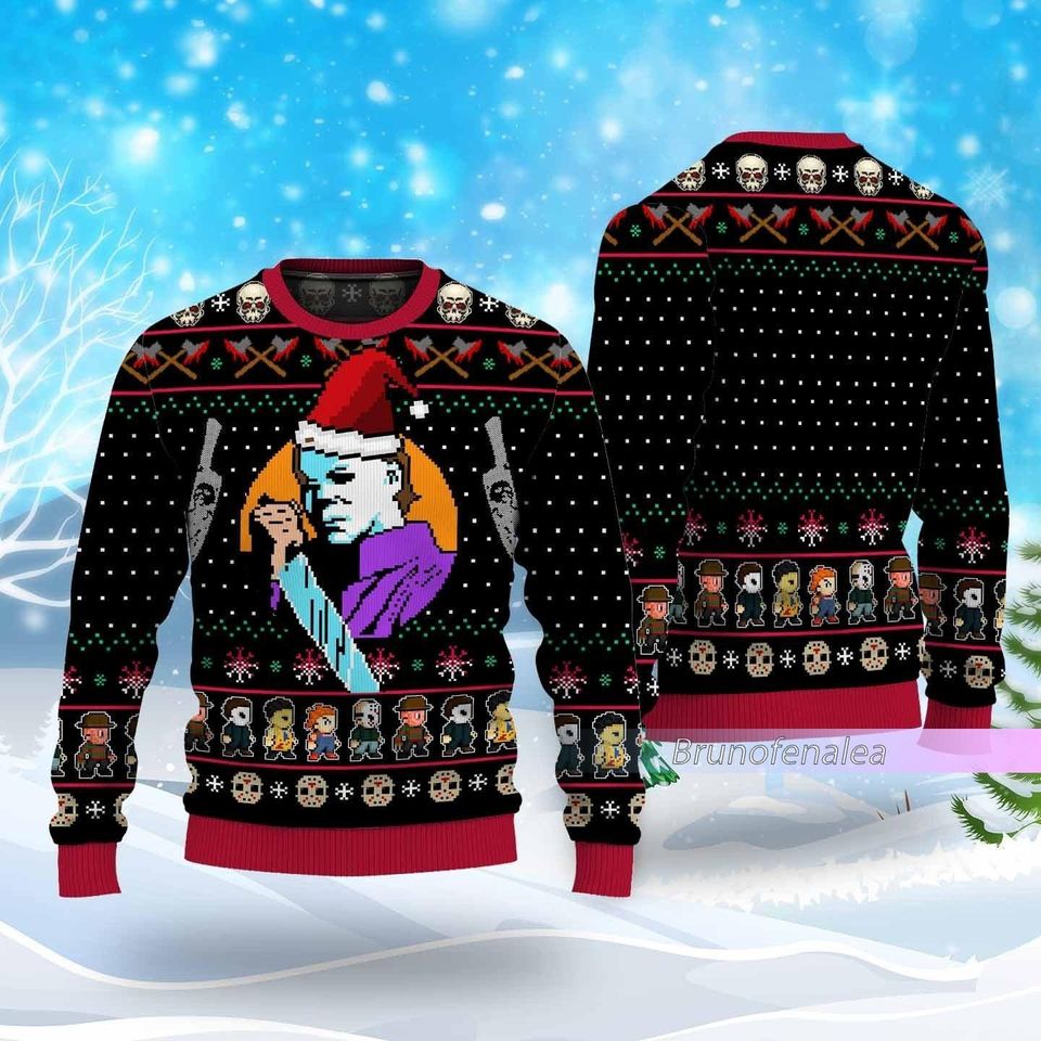 Michael Myers Horror Christmas Ugly Sweater