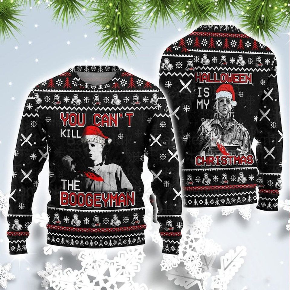 Michael Myers Horror Christmas Ugly Sweater