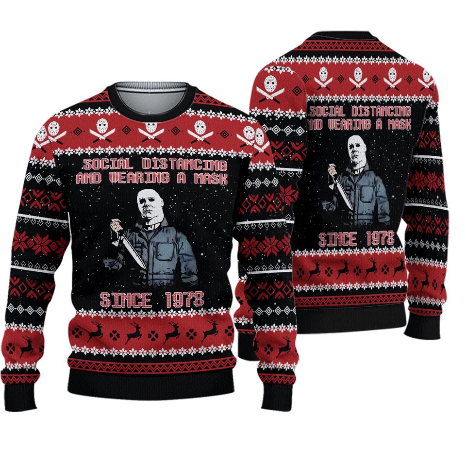 Michael Myers Horror Christmas Ugly Sweater