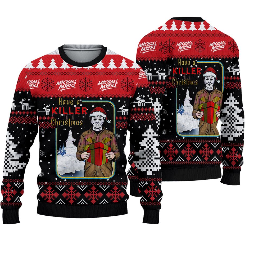 Michael Myers Horror Christmas Ugly Sweater