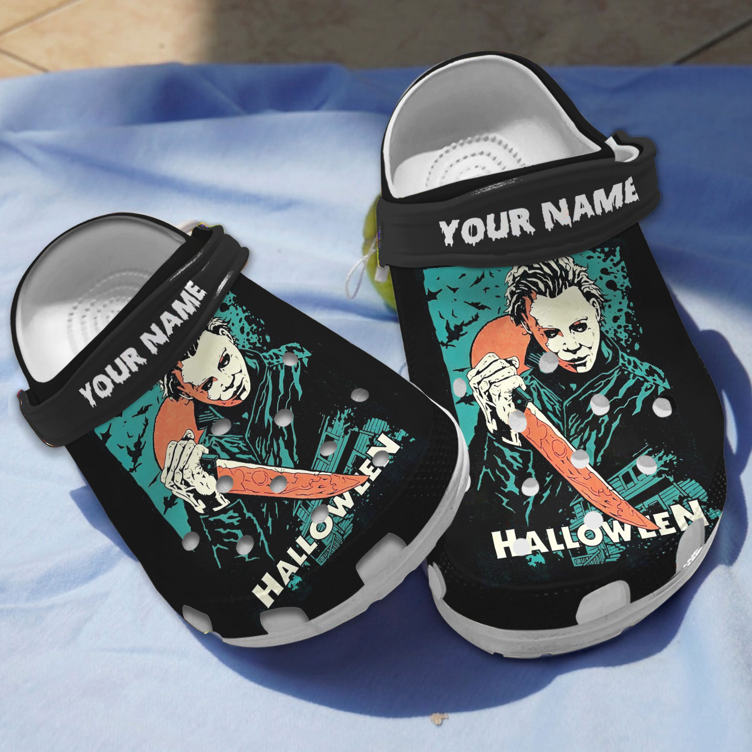 Michael Myers Horror Movie Crocs Crocband Clogs Shoes Comfortable For Men Women and Kids