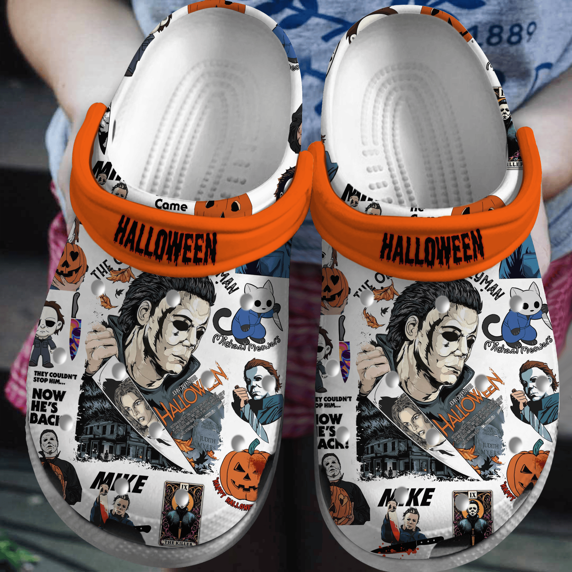 Michael Myers Horror Movie Crocs Crocband Clogs Shoes Comfortable For Men Women and Kids