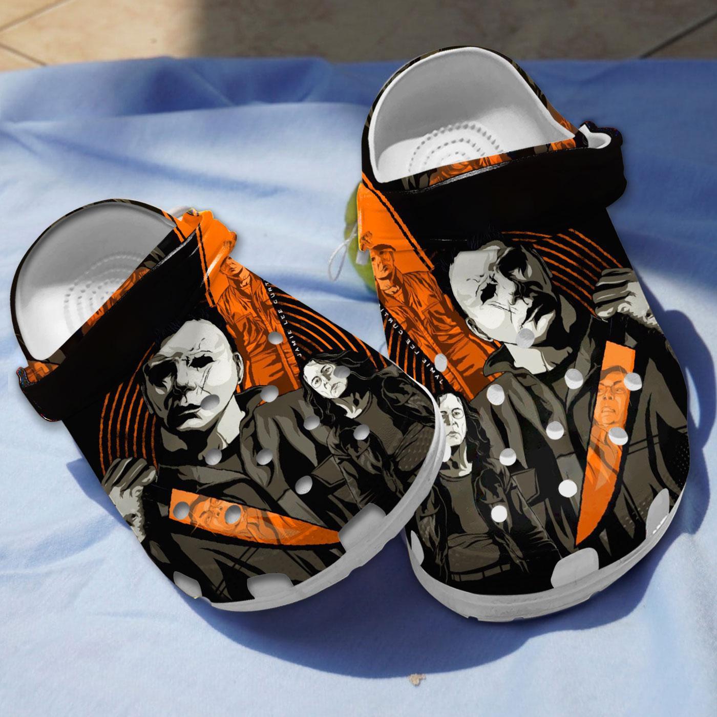 Michael Myers Horror Movie Crocs Crocband Clogs Shoes Comfortable For Men Women and Kids