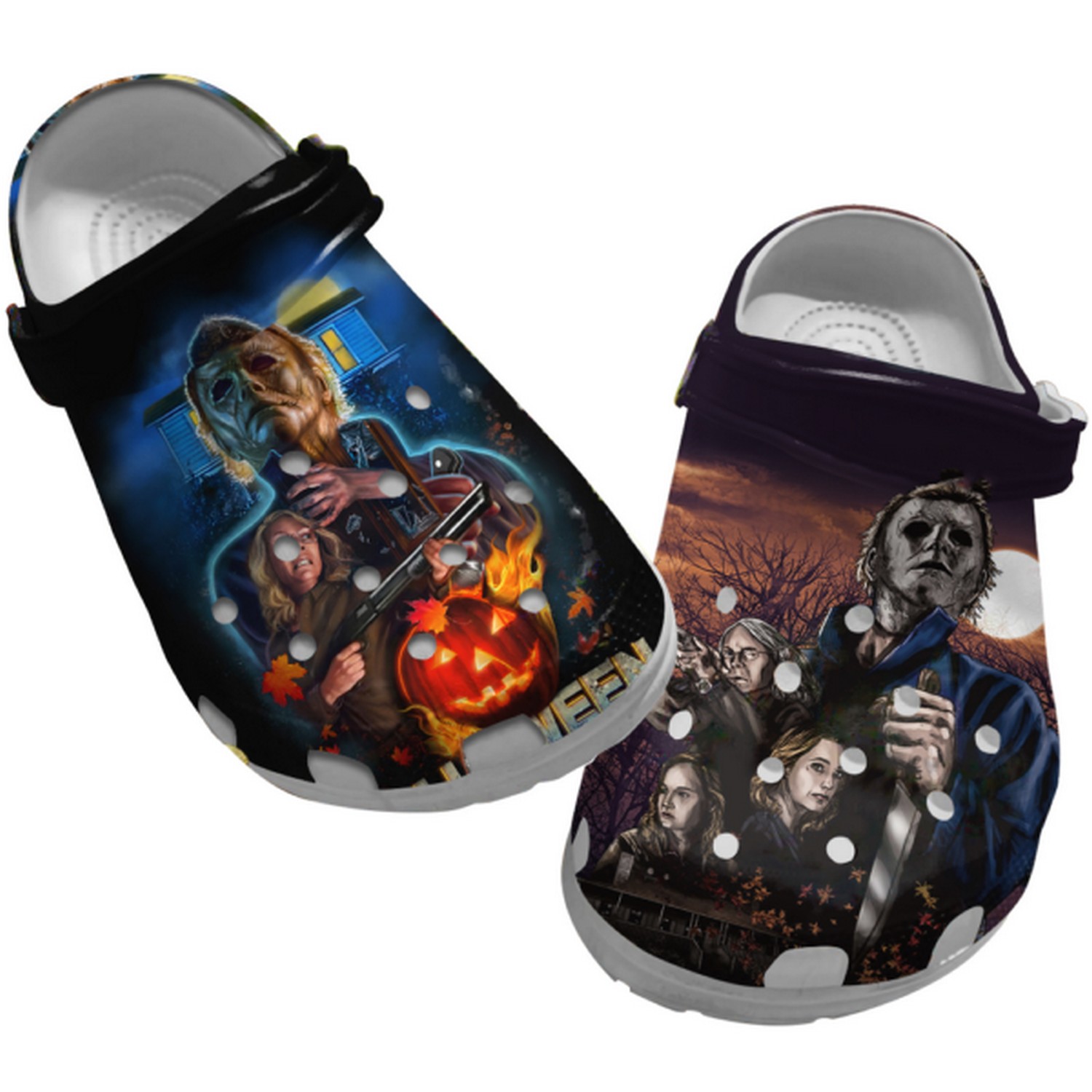 Michael Myers Horror Movie Crocs Crocband Clogs Shoes Comfortable For Men Women and Kids
