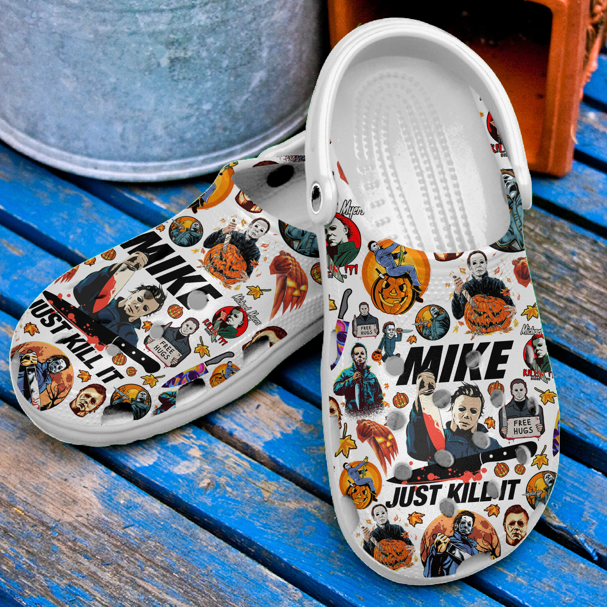 Michael Myers Horror Movie Crocs Crocband Clogs Shoes Comfortable For Men Women and Kids