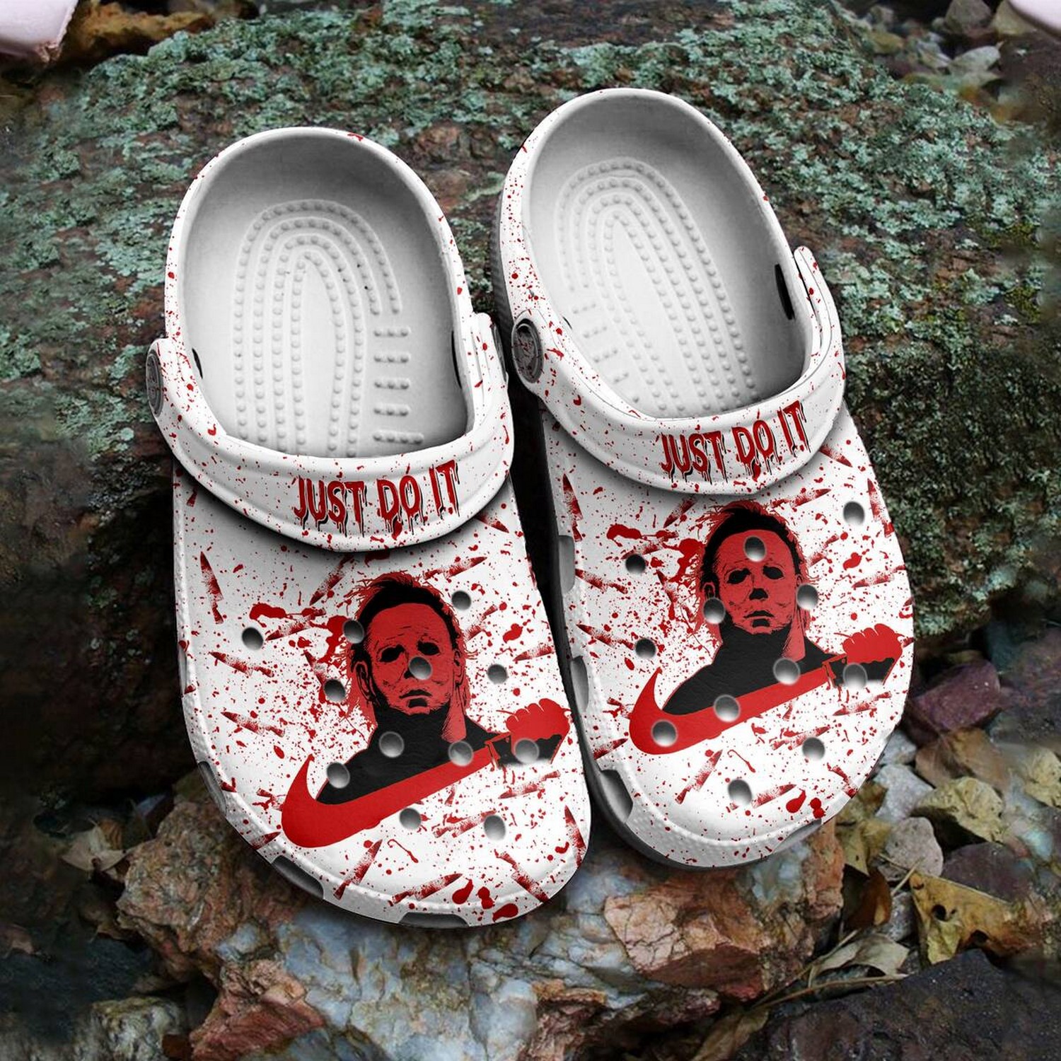 Michael Myers Horror Movie Crocs Crocband Clogs Shoes Comfortable For Men Women and Kids