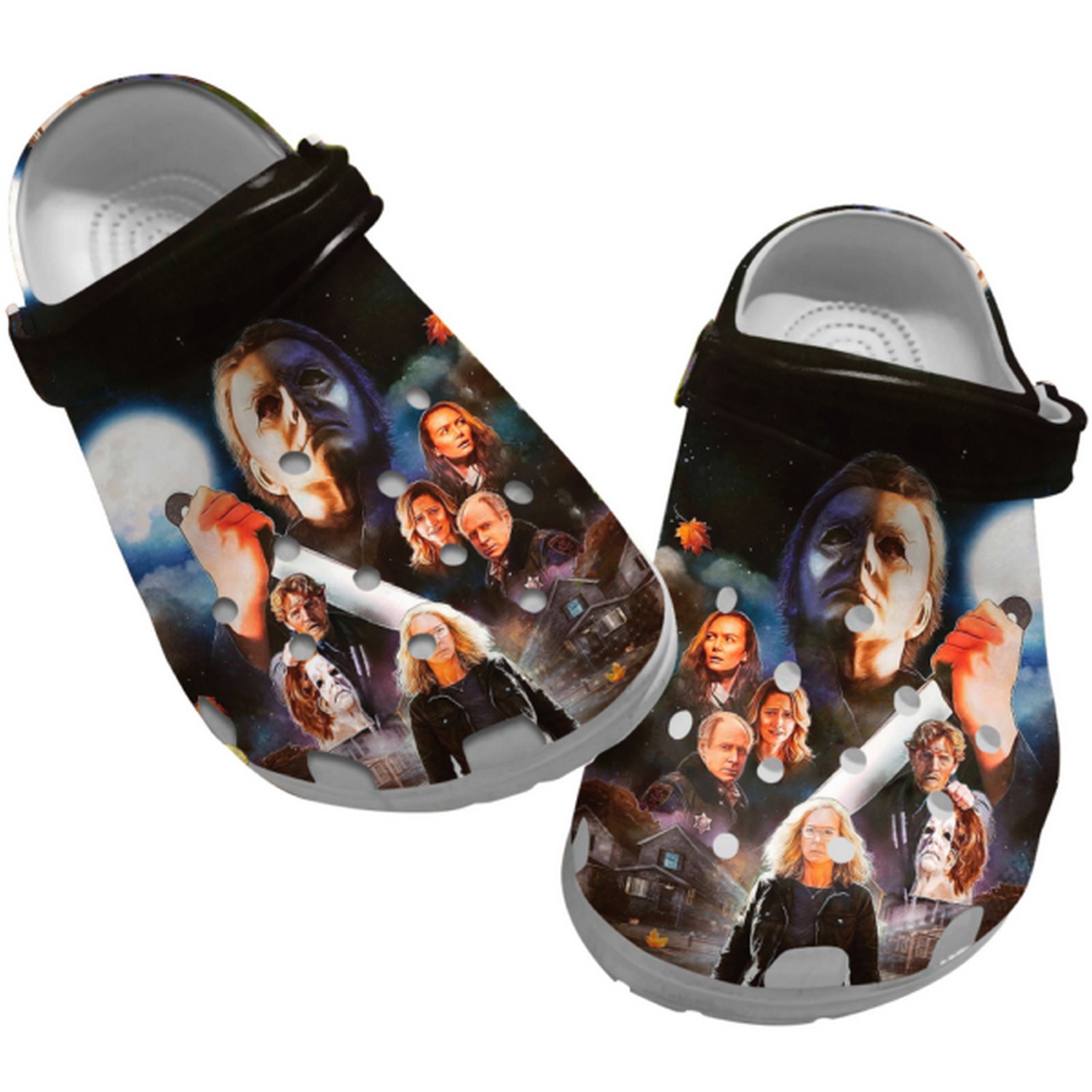 Michael Myers Horror Movie Crocs Crocband Clogs Shoes Comfortable For Men Women and Kids