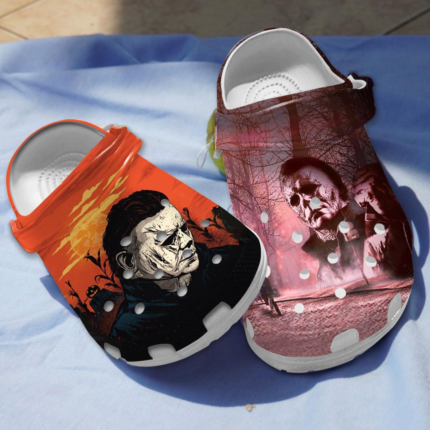 Michael Myers Horror Movie Crocs Crocband Clogs Shoes Comfortable For Men Women and Kids