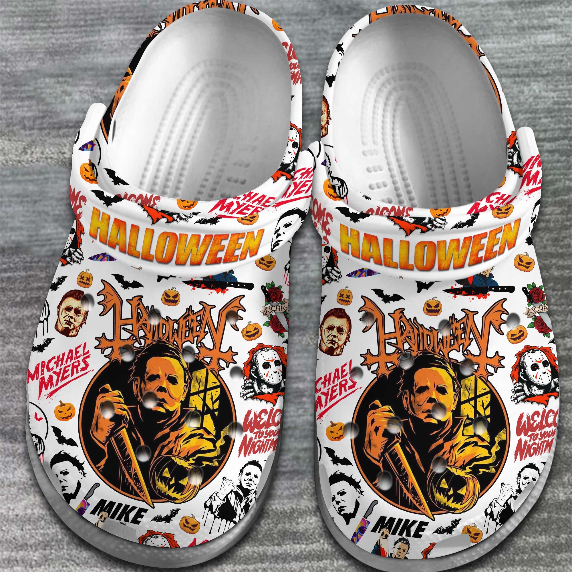 Michael Myers Movie Halloween Crocs Crocband Clogs Shoes Comfortable For Men Women and Kids - Image 2