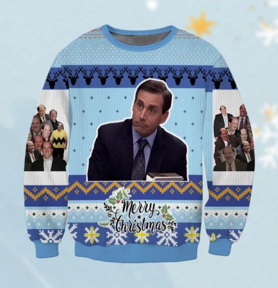 Michael Scott Meme Ugly Christmas Sweater, The Office Movie Sweater