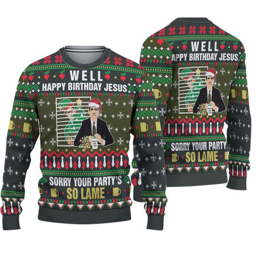 Michael Scott The Office Ugly Christmas Sweater, The Office Michael Scott Sweater - Image 2