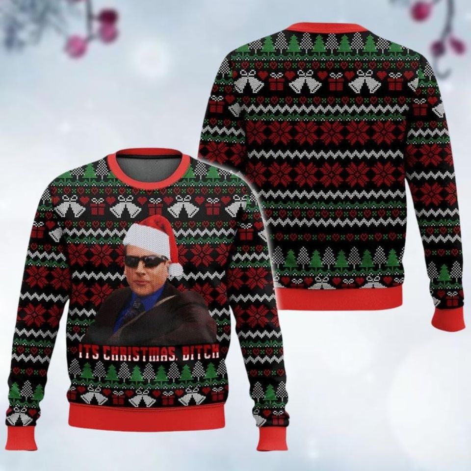 Michael Scott Ugly Christmas Sweater, It's Christmas Woman Sweater