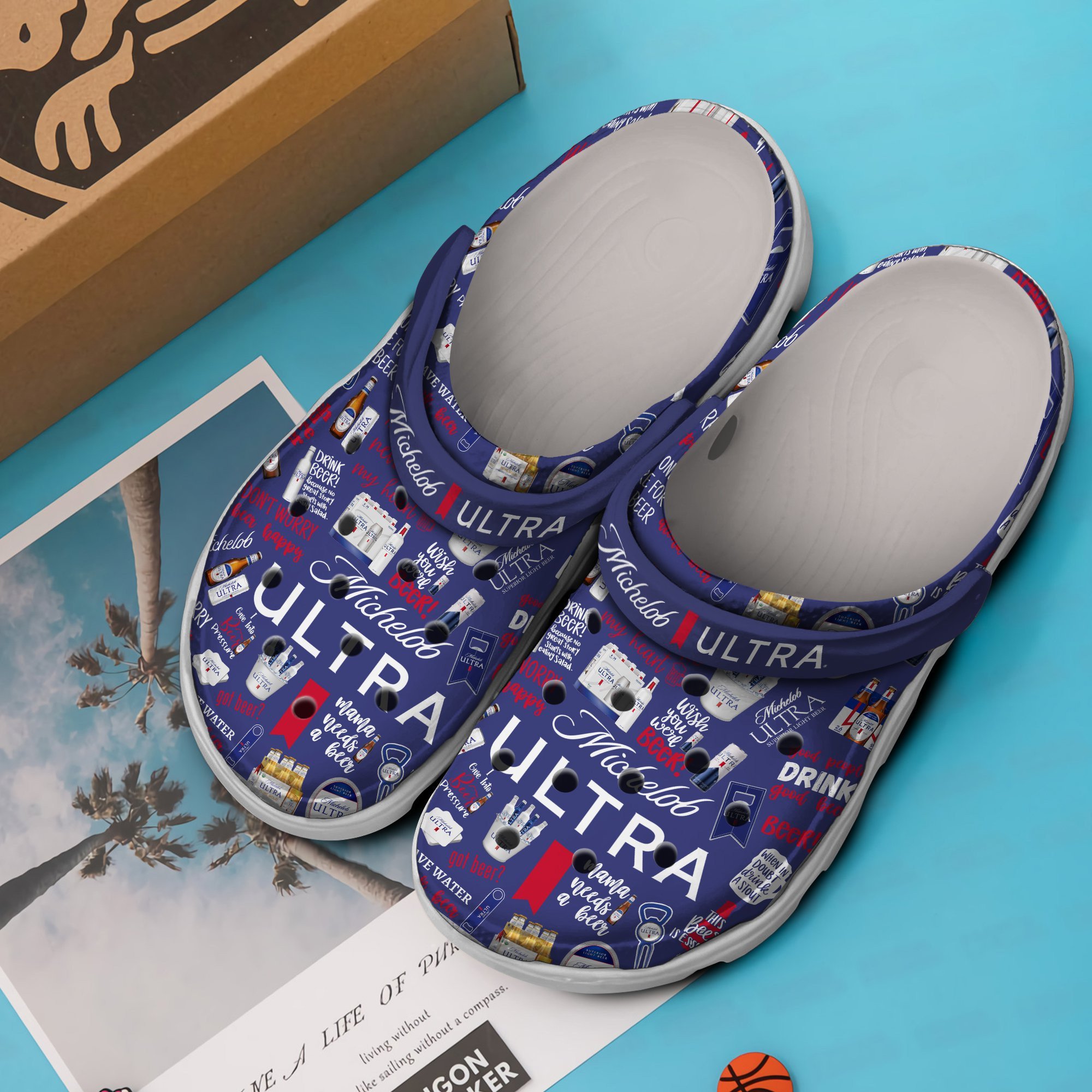 Michelob Ultra Beer Crocs Crocband Clogs Shoes Comfortable For Men Women and Kids - Image 2