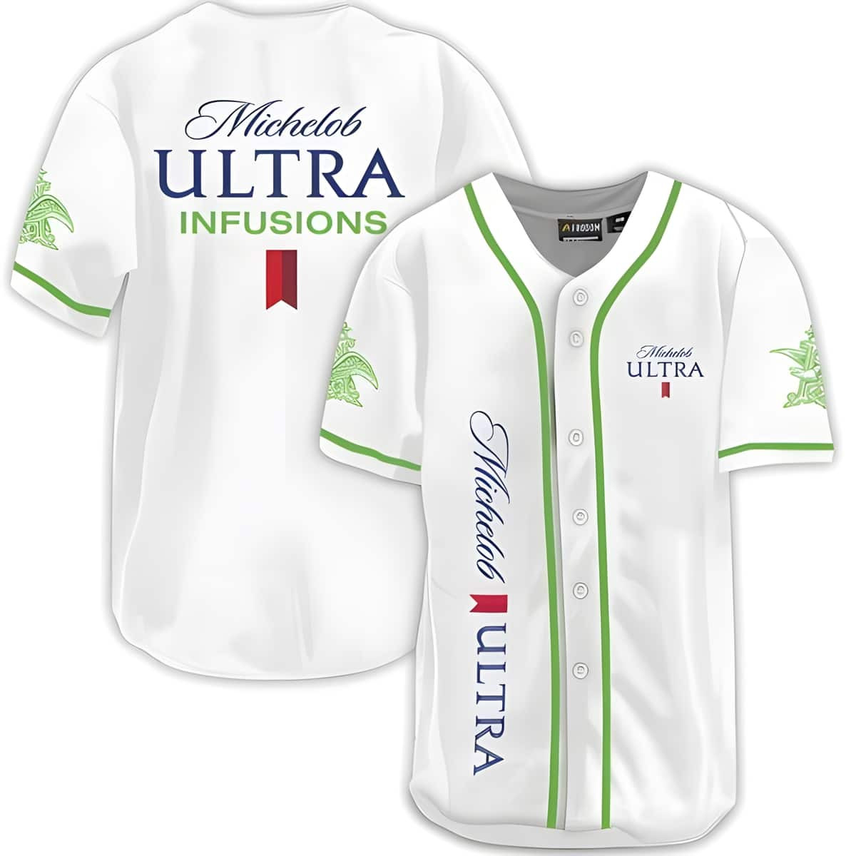 Michelob ULTRA Infusions Baseball Jersey Lime And Prickly Pear Cactus, Beer Baseball Jersey Gift For Men Women, Michelob ULTRA Beer Fan Gift Idea
