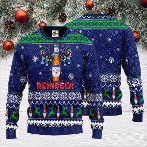 Michelob Ultra Reinbeer Christmas Ugly Christmas Sweater Adult 3D Funny Matching for family