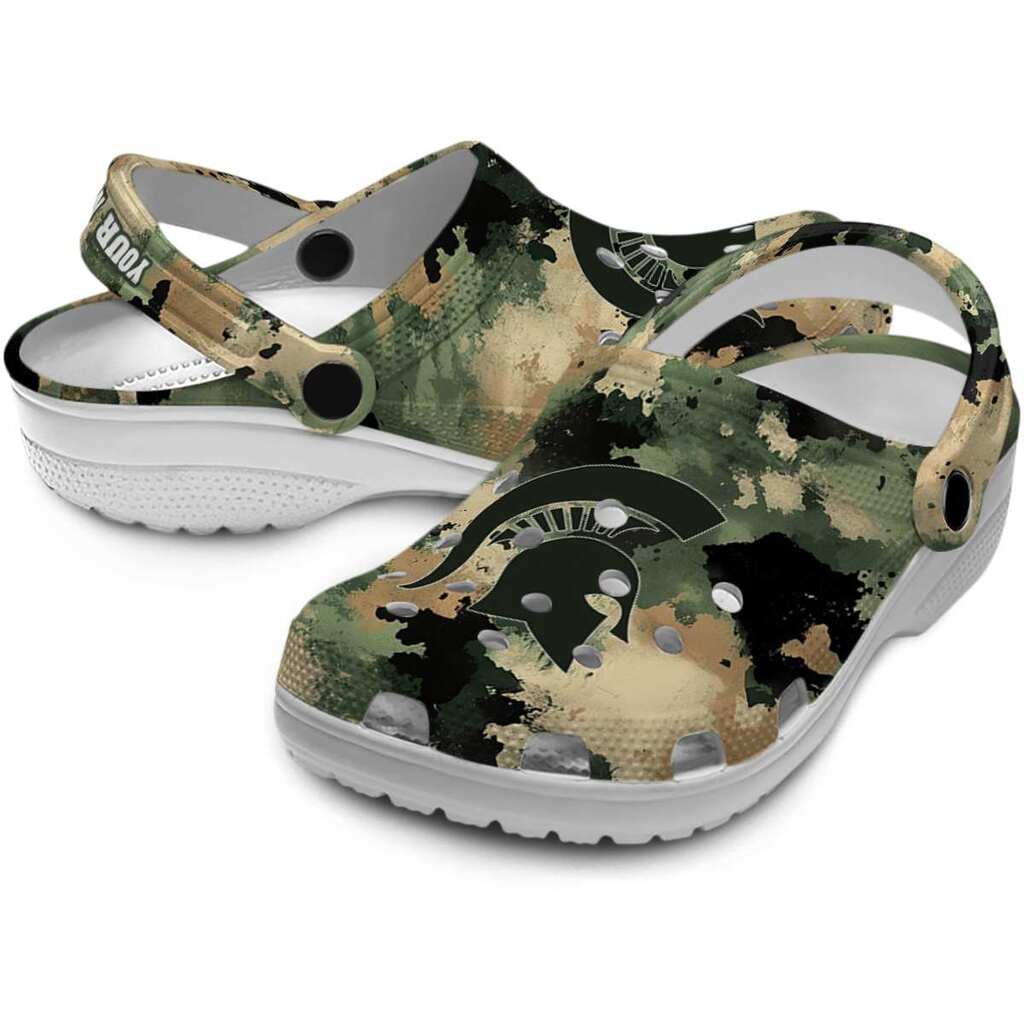 Michigan State Spartans Camouflage Craze ClogTVC1801958 - Image 3