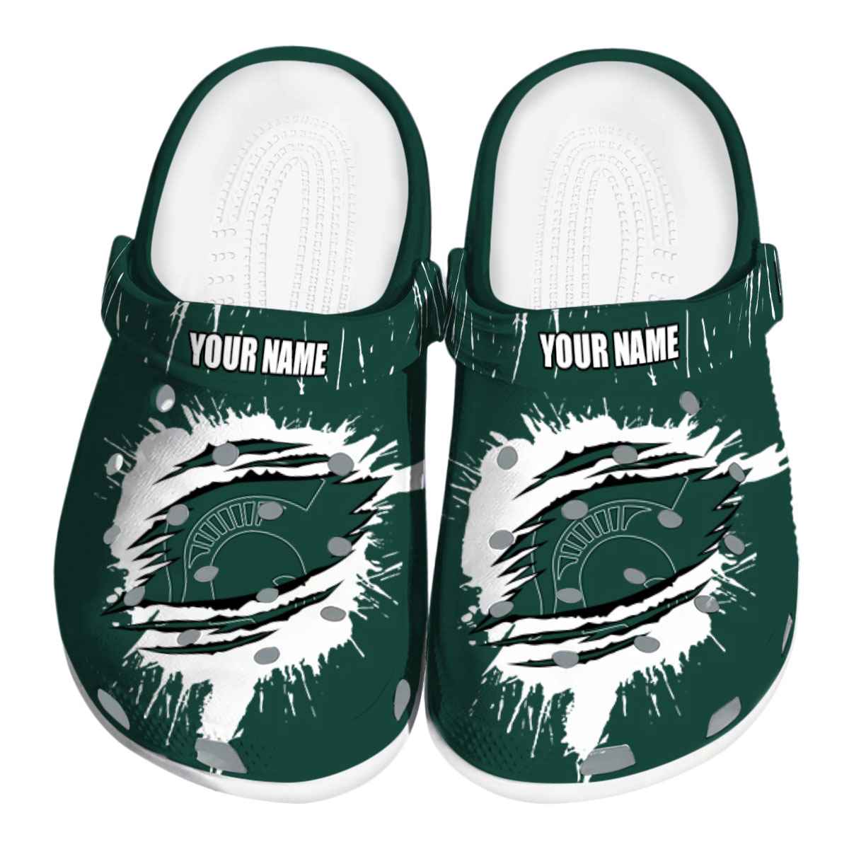 Michigan State Spartans NCAA Sport Crocs Crocband Clogs Shoes Comfortable For Men Women and Kids