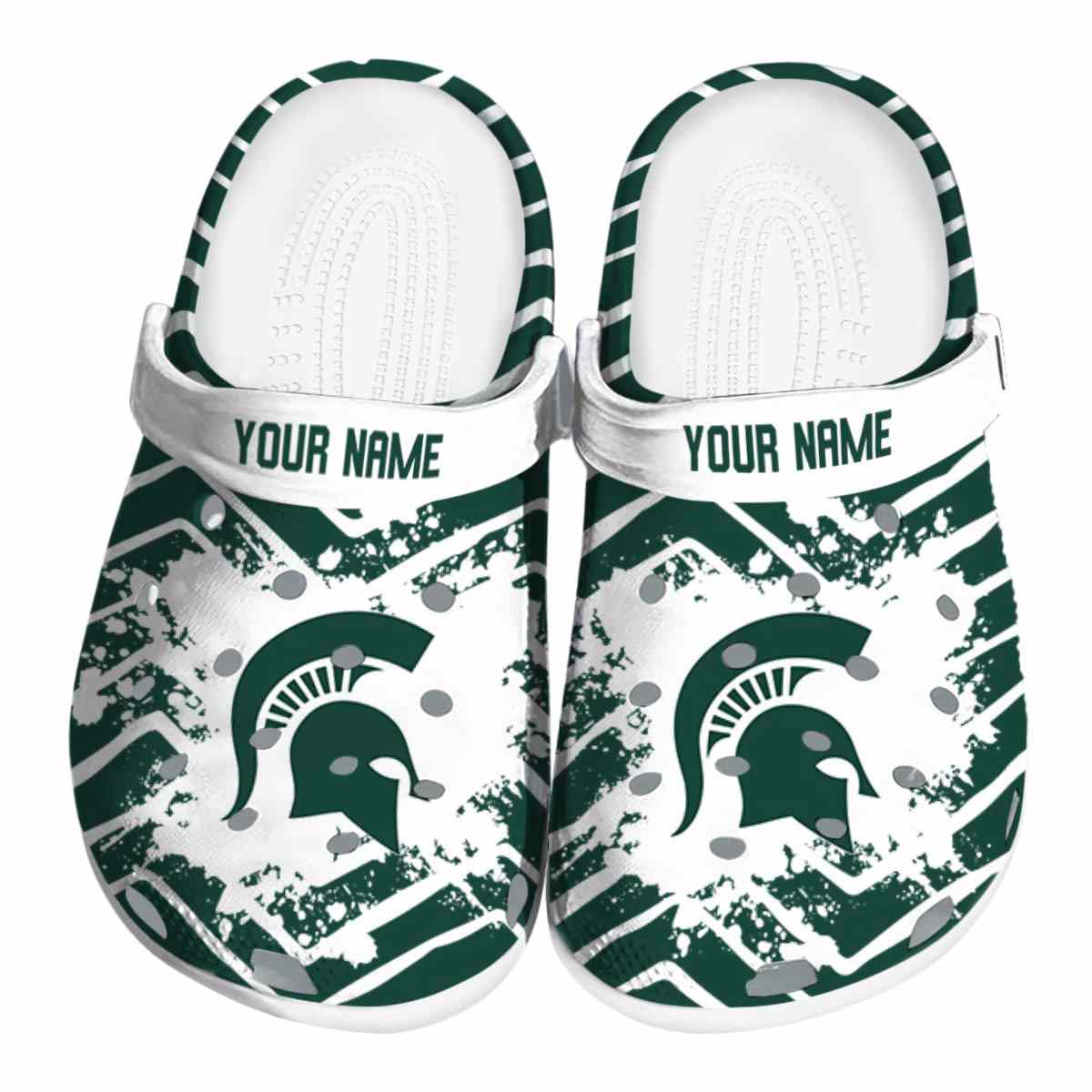 Michigan State Spartans NCAA Sport Crocs Crocband Clogs Shoes Comfortable For Men Women and Kids