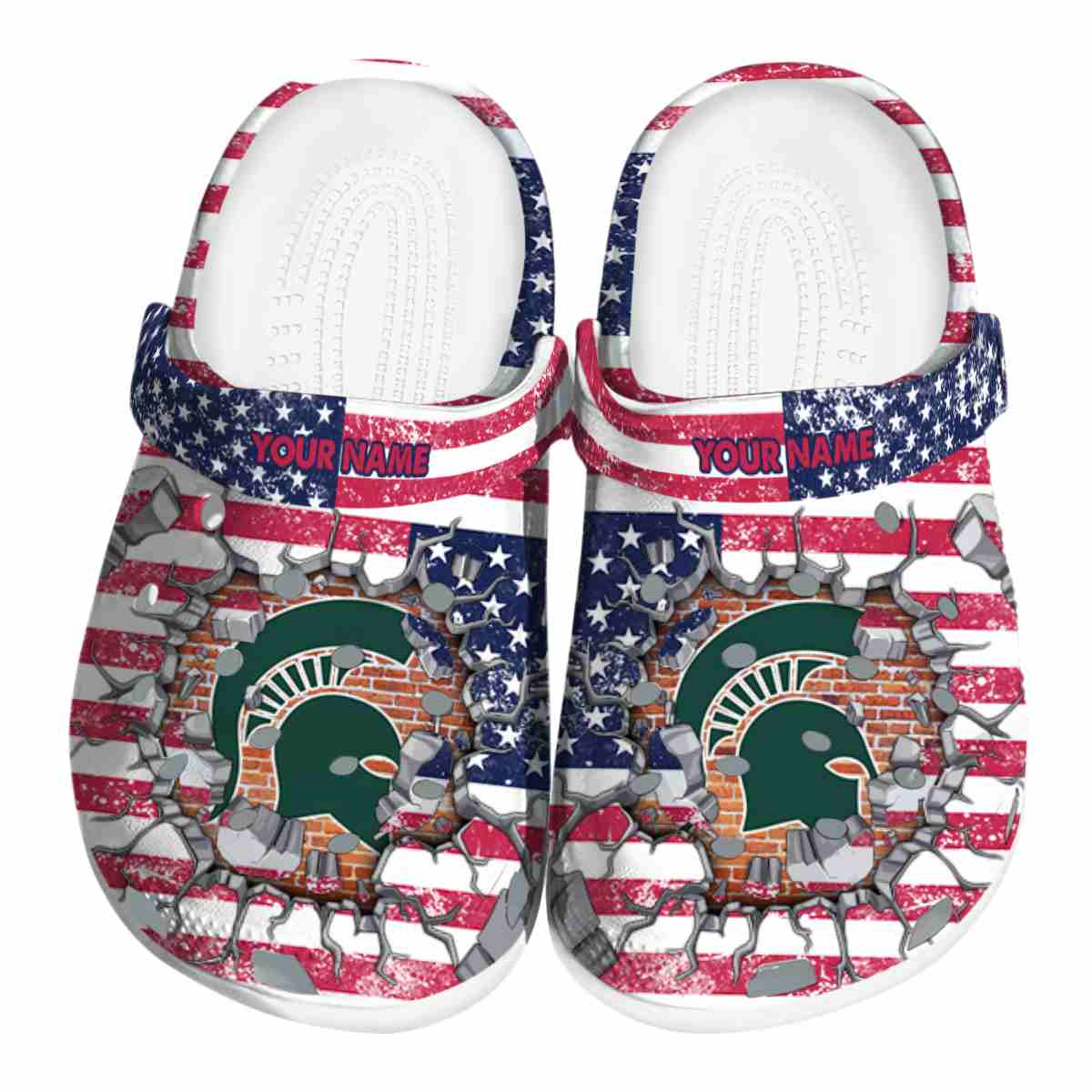 Michigan State Spartans NCAA Sport Crocs Crocband Clogs Shoes Comfortable For Men Women and Kids