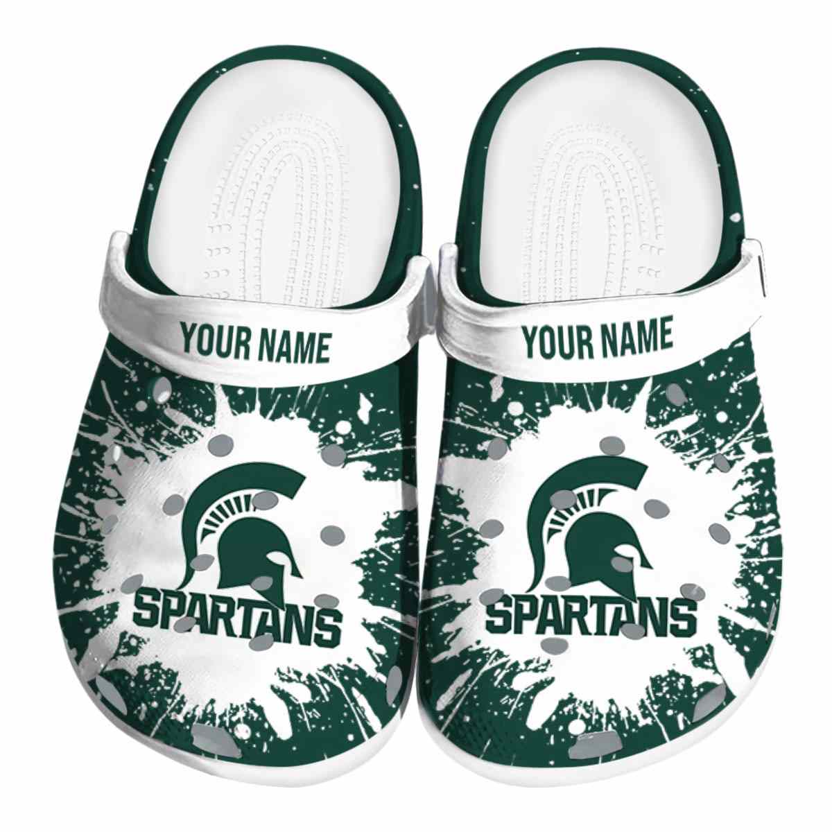 Michigan State Spartans NCAA Sport Crocs Crocband Clogs Shoes Comfortable For Men Women and Kids
