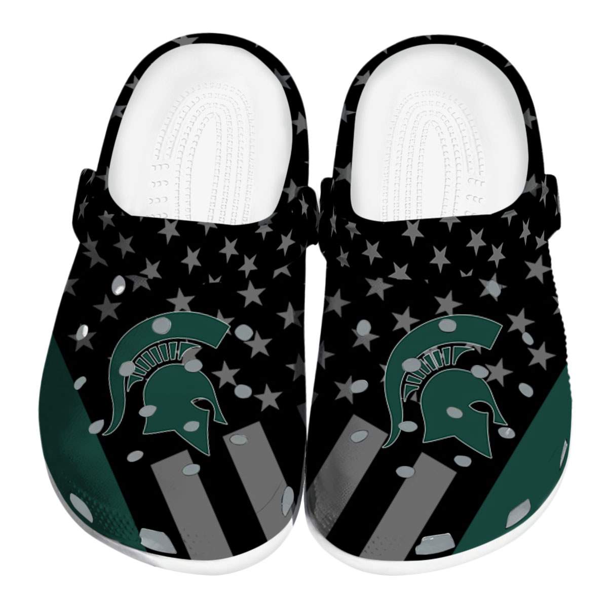 Michigan State Spartans NCAA Sport Crocs Crocband Clogs Shoes Comfortable For Men Women and Kids