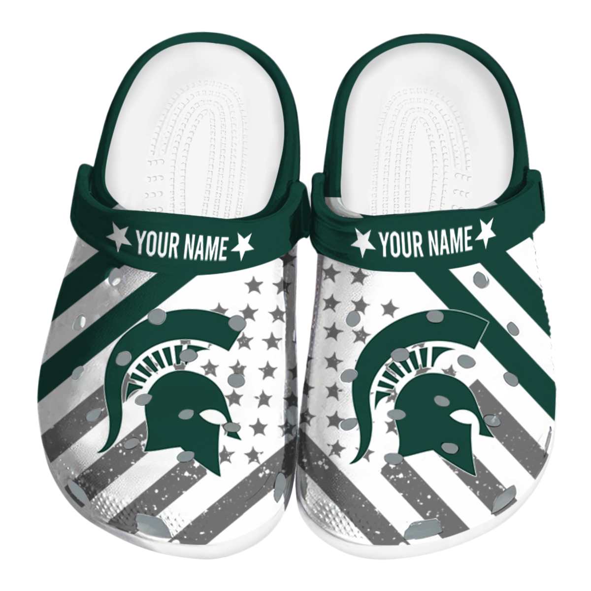 Michigan State Spartans NCAA Sport Crocs Crocband Clogs Shoes Comfortable For Men Women and Kids