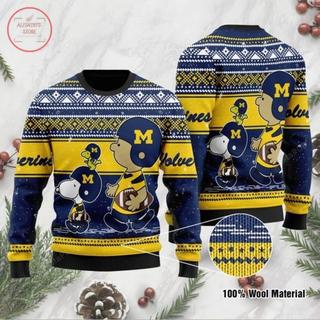 Michigan Wolverines Christmas For Fans Ugly Christmas Sweater Adult 3D Funny Matching for family