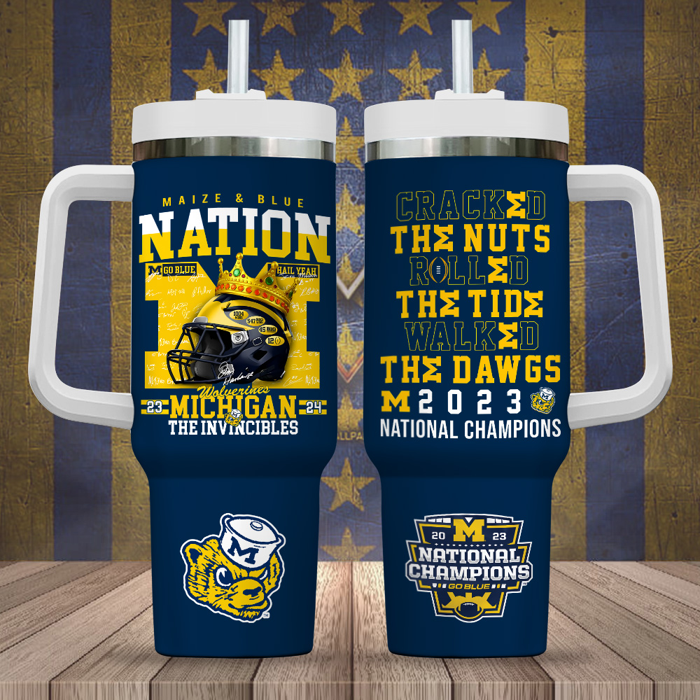 Michigan Wolverines Football NCAA Custom Stanley Cup 40 oz 30 oz Tumbler With HandleTVC2301721