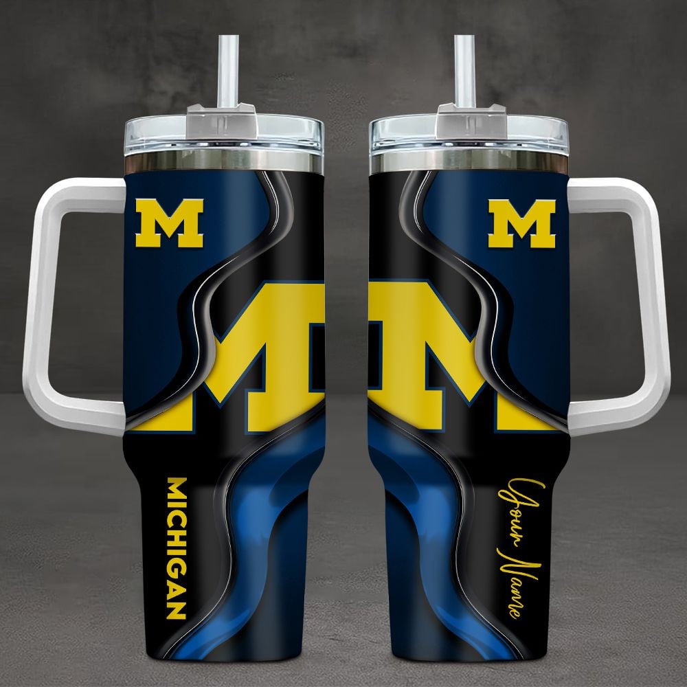 Michigan Wolverines NCAA Custom Stanley Cup 40 oz 30 oz Tumbler With HandleTVC2301106