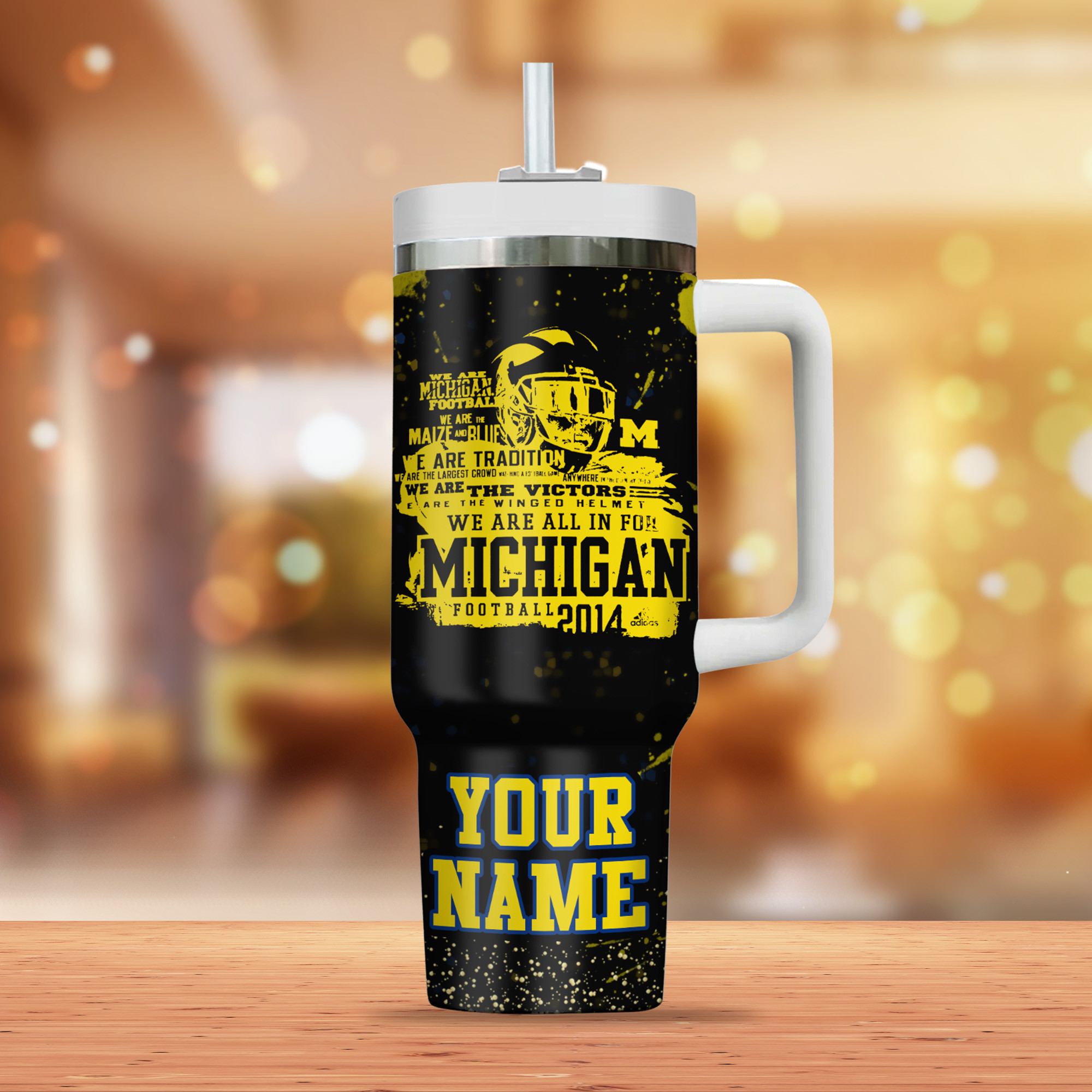 Michigan Wolverines NCAA Custom Stanley Cup 40 oz 30 oz Tumbler With HandleTVC2301800 - Image 3