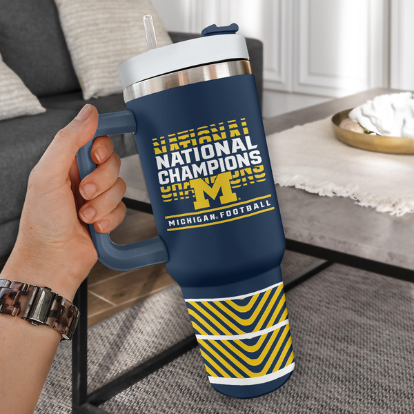 Michigan Wolverines NCAA Custom Stanley Cup 40 oz 30 oz Tumbler With HandleTVC2301847 - Image 2