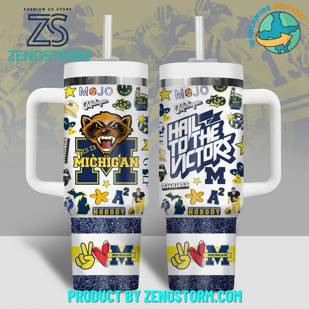 Michigan Wolverines NCAA Football Stanley Tumbler â€“ ZenostormCustom Stanley Cup 40 oz 30 oz Tumbler With HandleTVC2301418