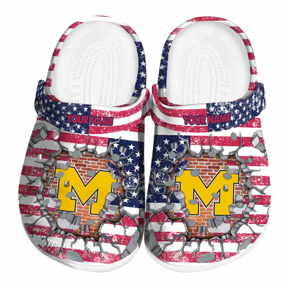 Michigan Wolverines NCAA Sport Crocs Crocband Clogs Shoes Comfortable For Men Women and Kids