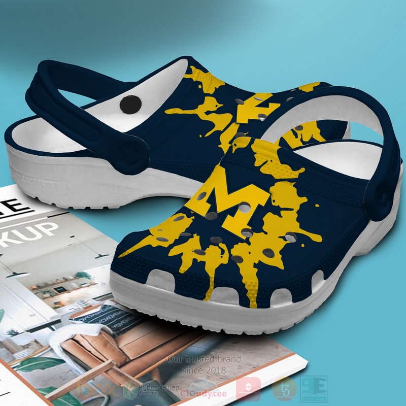 Michigan Wolverines NCAA Sport Crocs Crocband Clogs Shoes Comfortable For Men Women and Kids