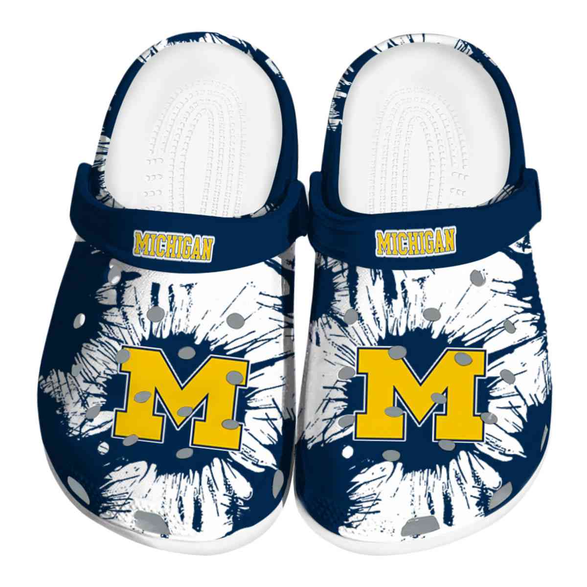 Michigan Wolverines NCAA Sport Crocs Crocband Clogs Shoes Comfortable For Men Women and Kids
