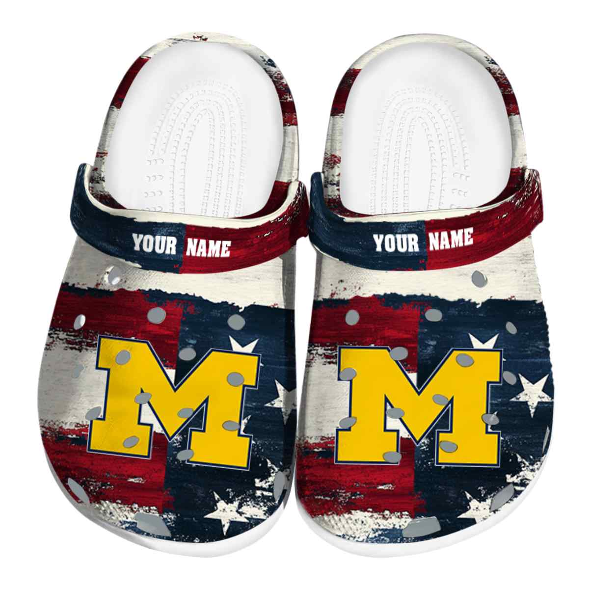 Michigan Wolverines NCAA Sport Crocs Crocband Clogs Shoes Comfortable For Men Women and Kids
