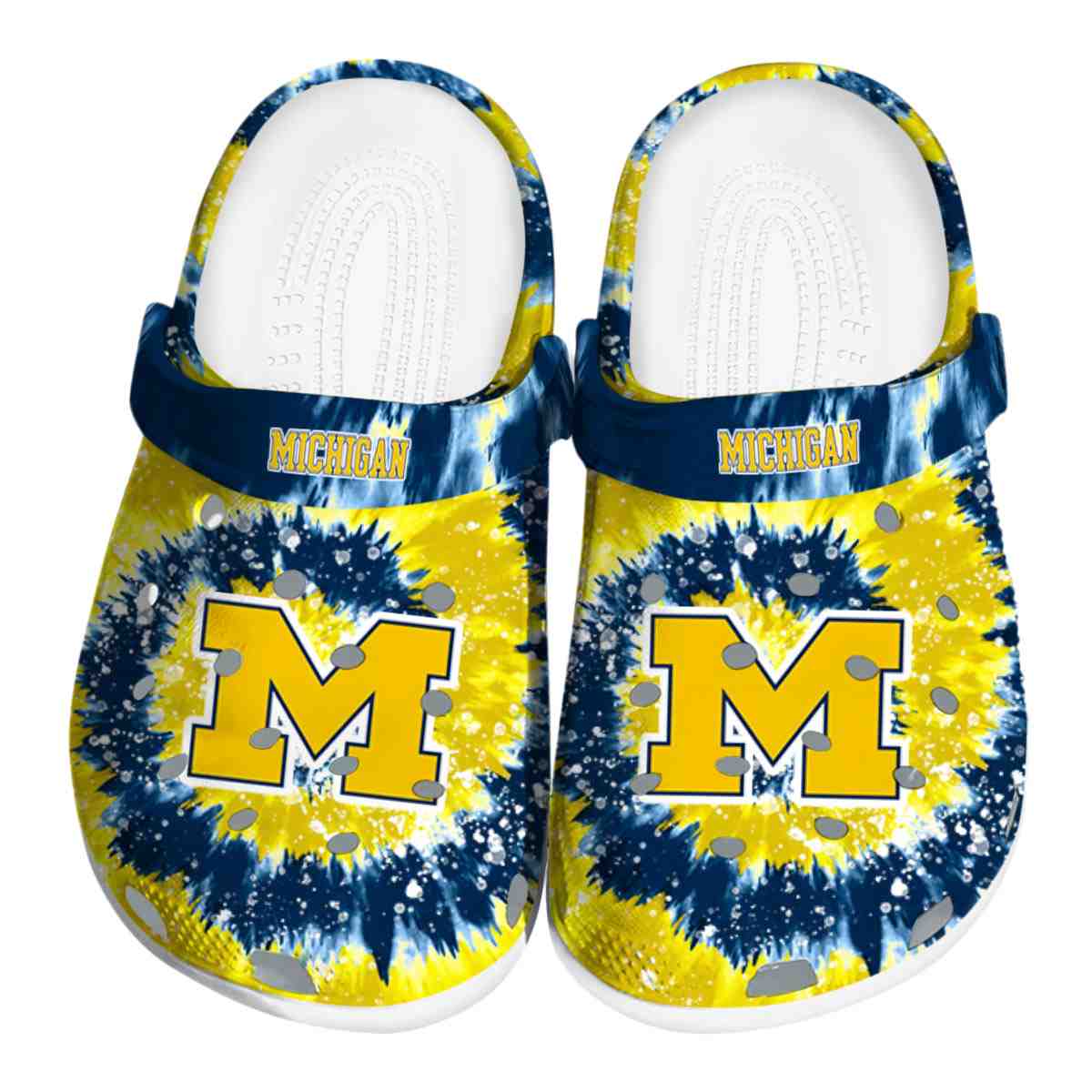 Michigan Wolverines NCAA Sport Crocs Crocband Clogs Shoes Comfortable For Men Women and Kids