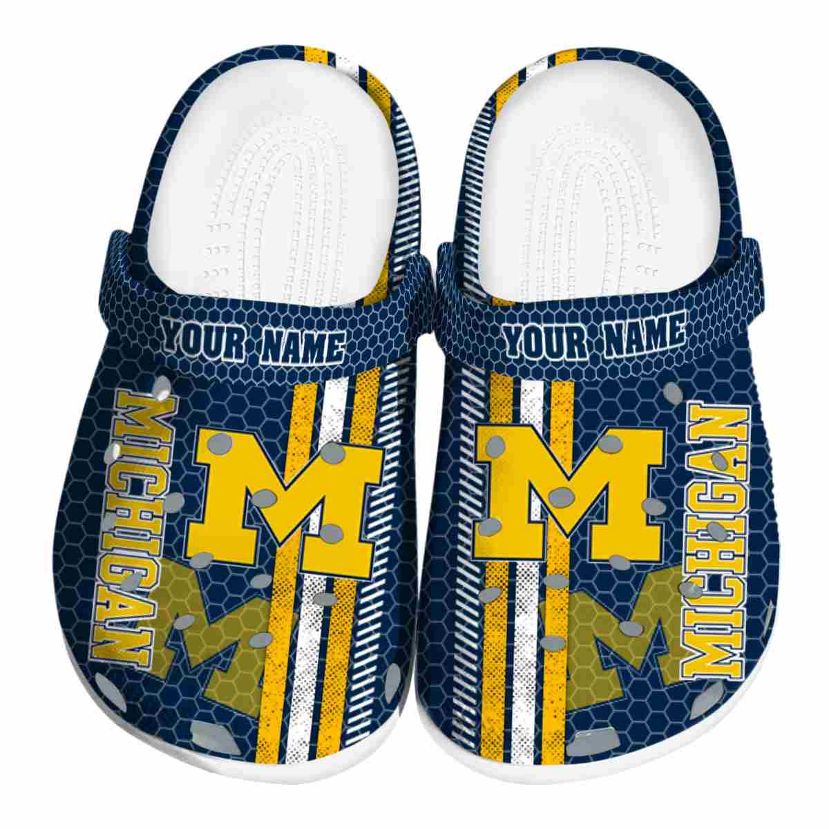 Michigan Wolverines NCAA Sport Crocs Crocband Clogs Shoes Comfortable For Men Women and Kids