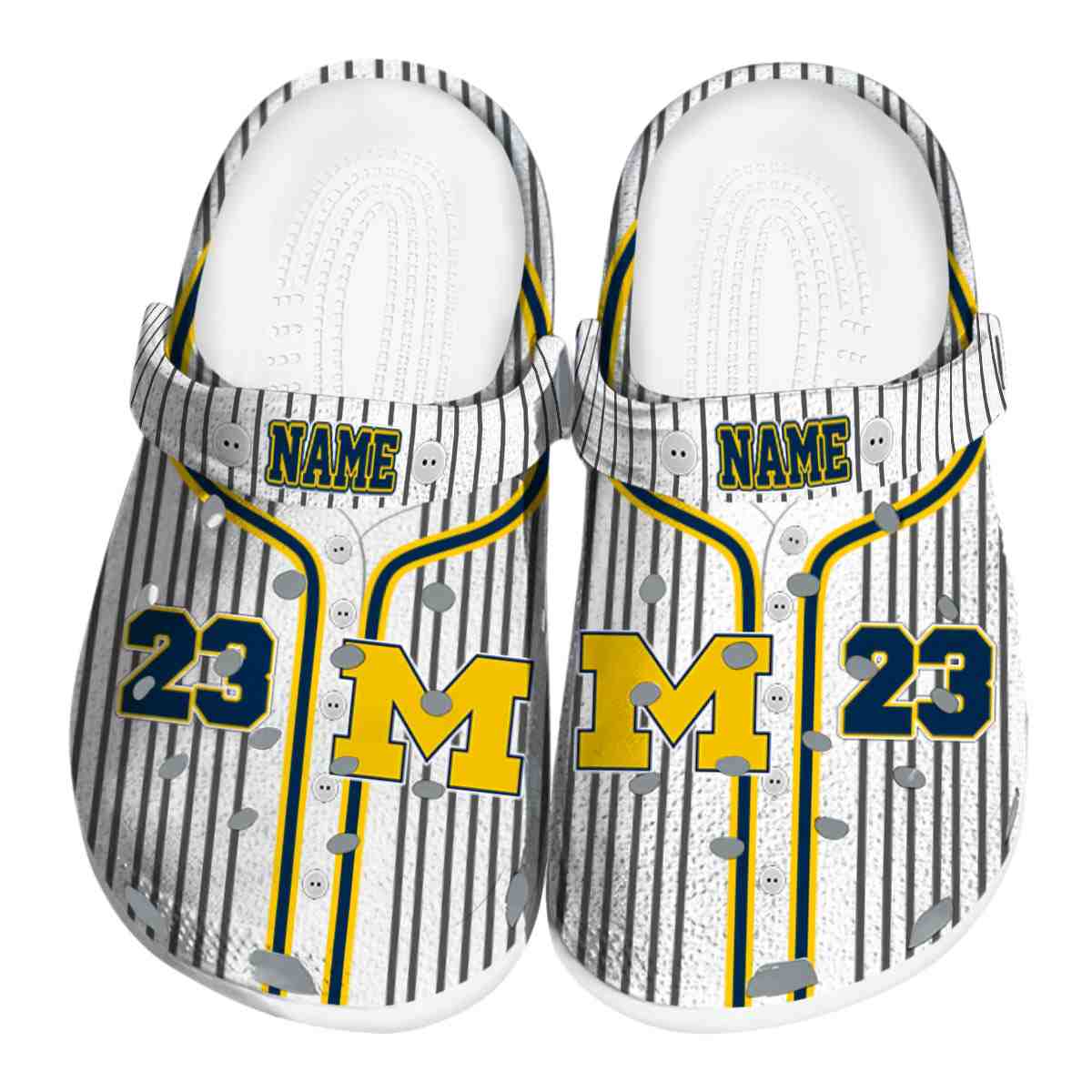 Michigan Wolverines NCAA Sport Crocs Crocband Clogs Shoes Comfortable For Men Women and Kids
