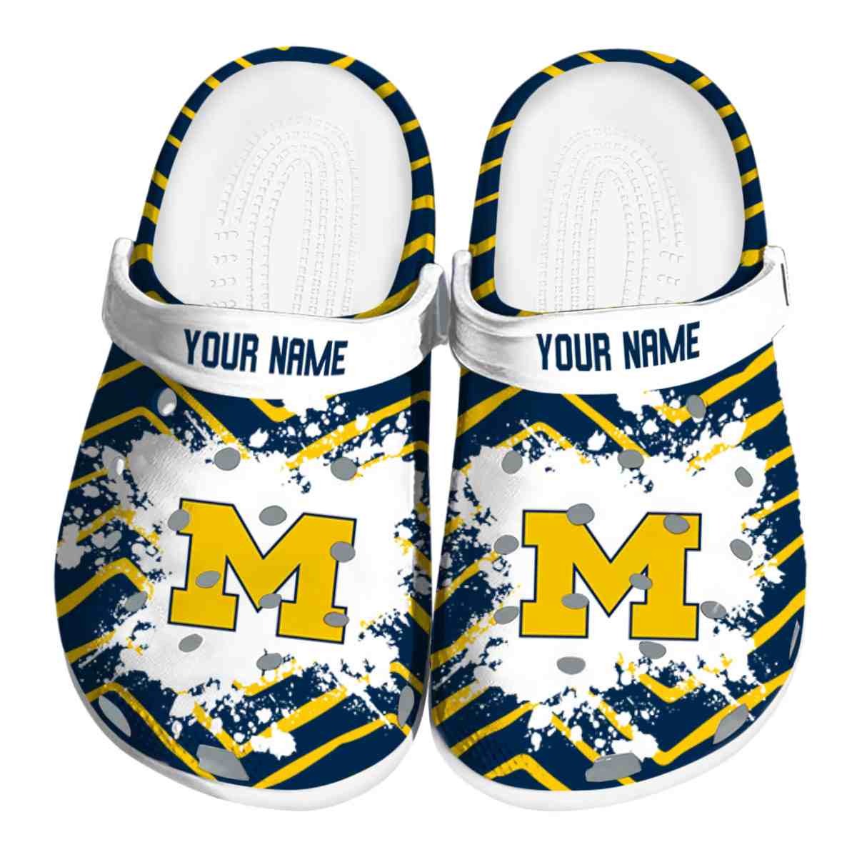 Michigan Wolverines NCAA Sport Crocs Crocband Clogs Shoes Comfortable For Men Women and Kids
