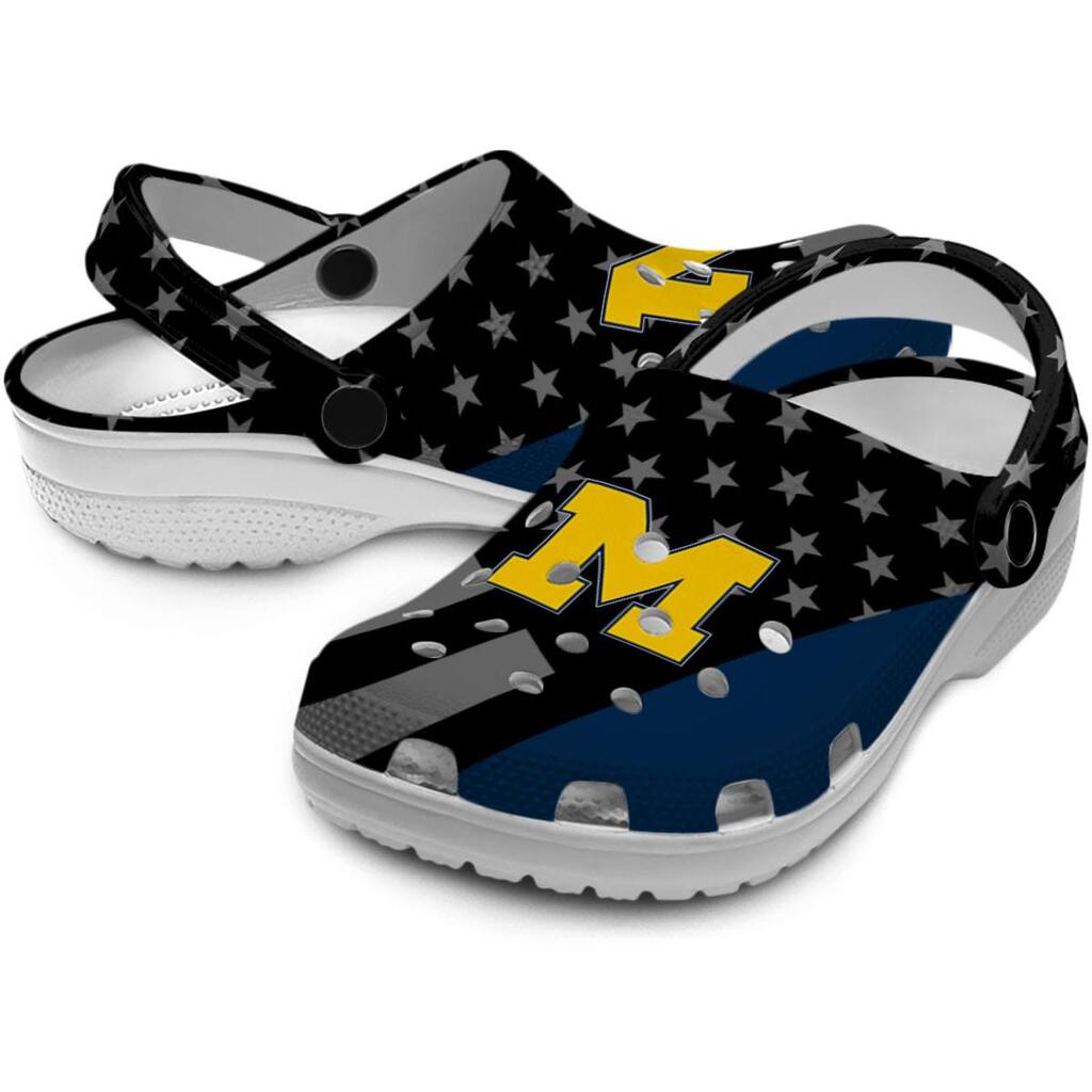 Michigan Wolverines Stellar Stripes Theme ClogTVC180109 - Image 3