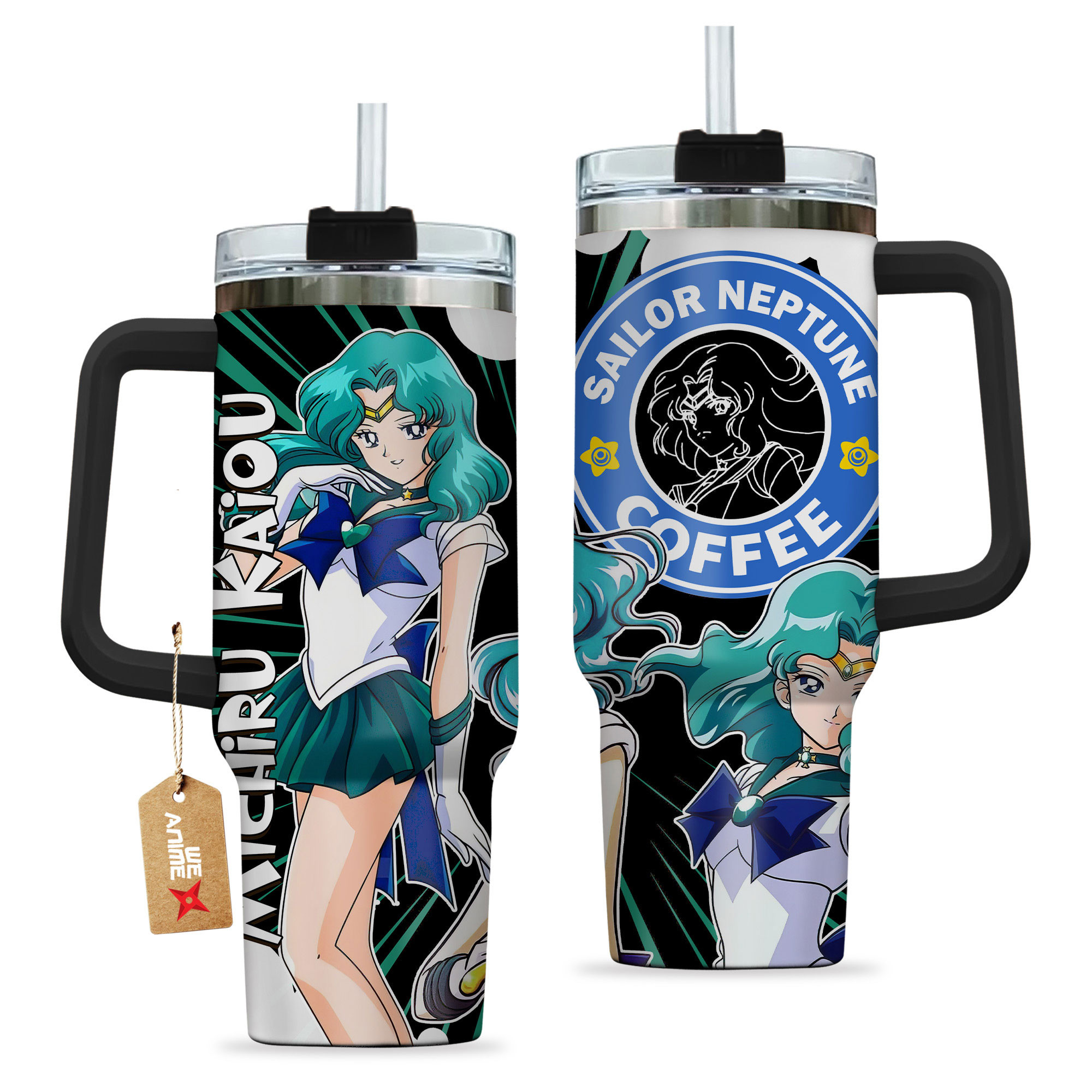 Michiru Kaiou Sailor Moon Anime Custom Stanley Cup 40 oz 30 oz Tumbler With HandleTVC2301154 - Image 2