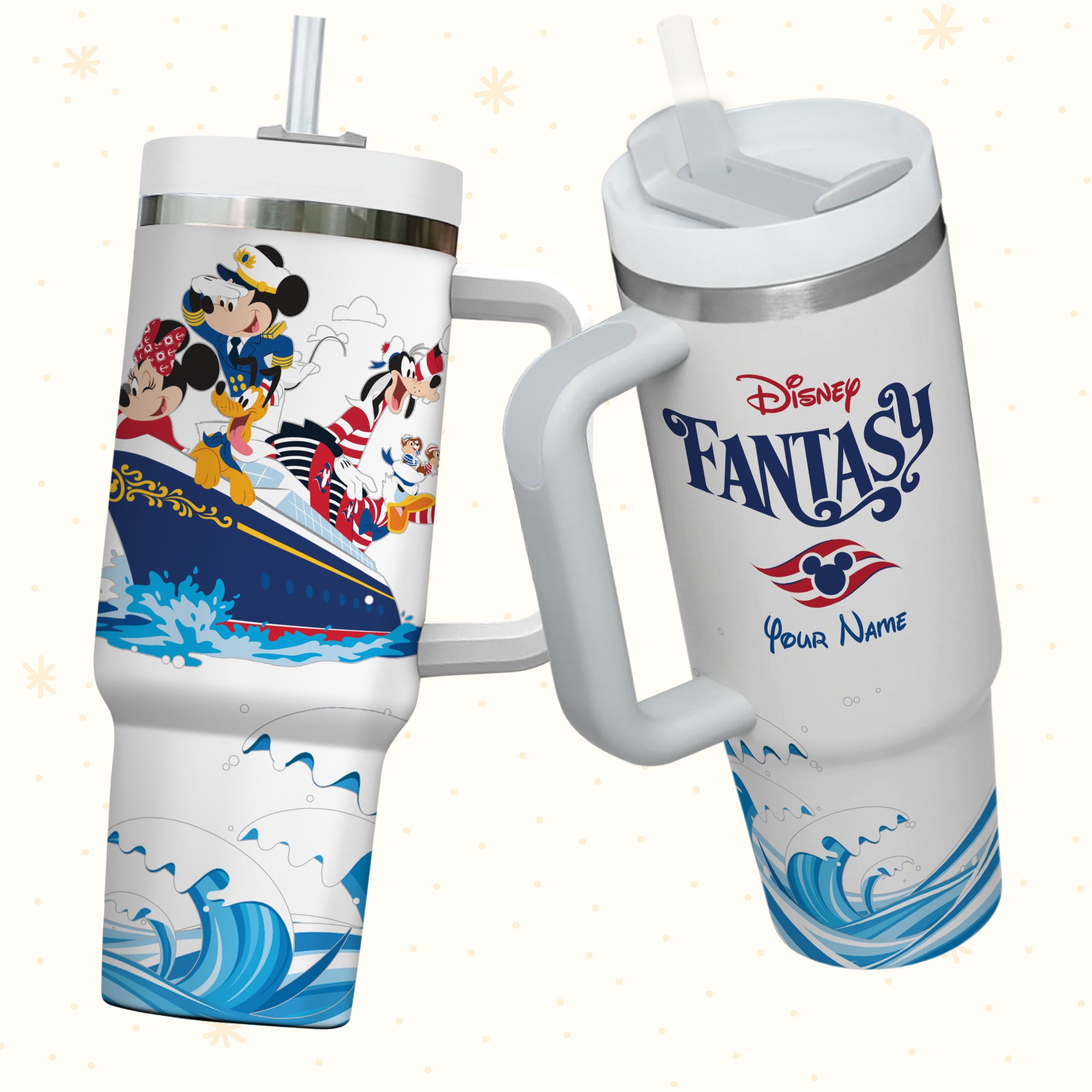 Mickey And Friends Disney Cartoon Custom Stanley Cup 40 oz 30 oz Tumbler With HandleTVC2301977