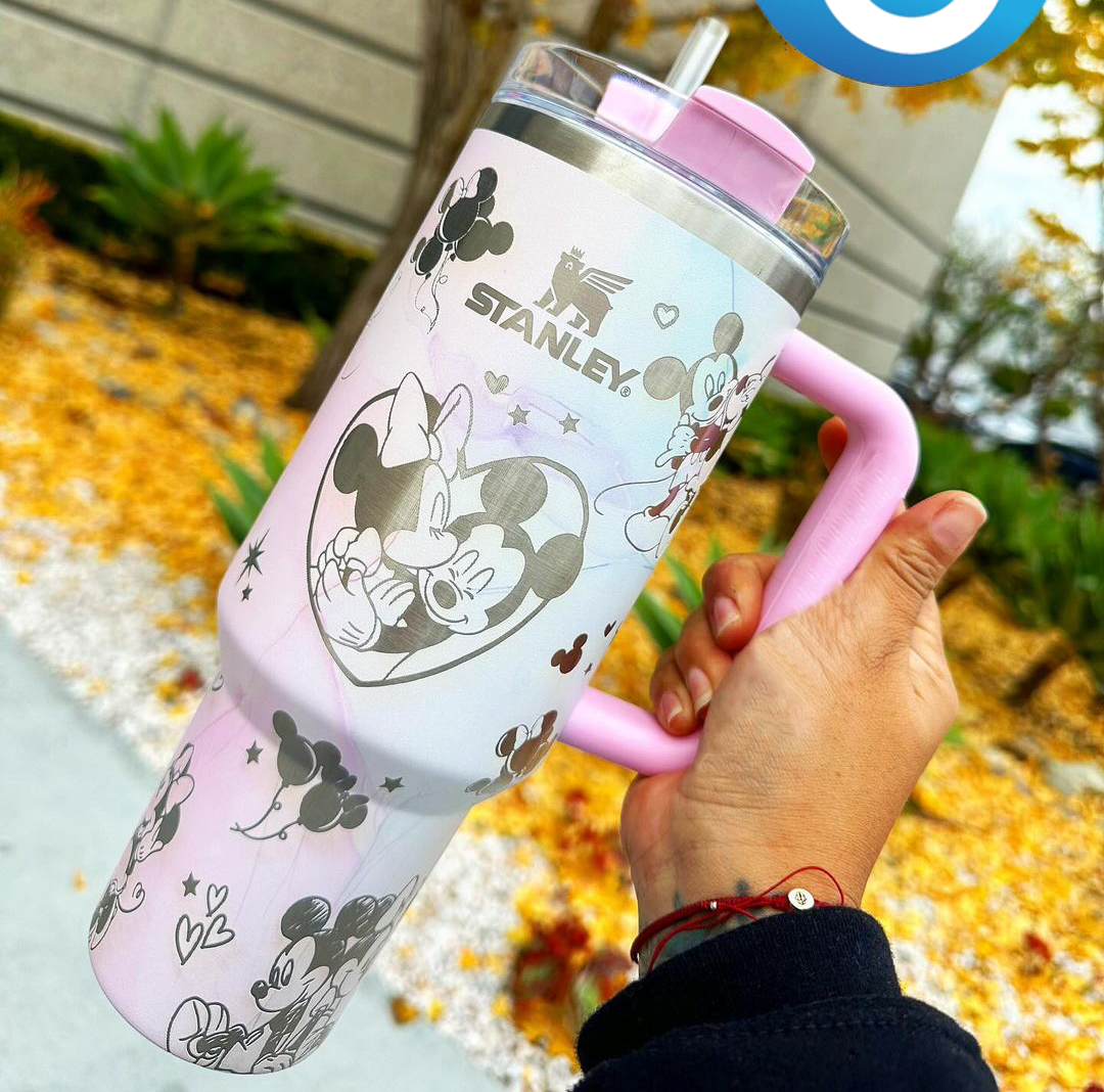 Mickey And Minnie Cartoon Custom Stanley Cup 40 oz 30 oz Tumbler With HandleTVC2301778