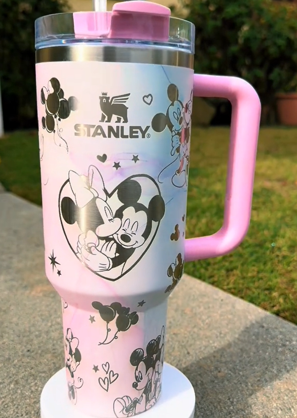 Mickey And Minnie Cartoon Custom Stanley Cup 40 oz 30 oz Tumbler With HandleTVC2301778 - Image 3