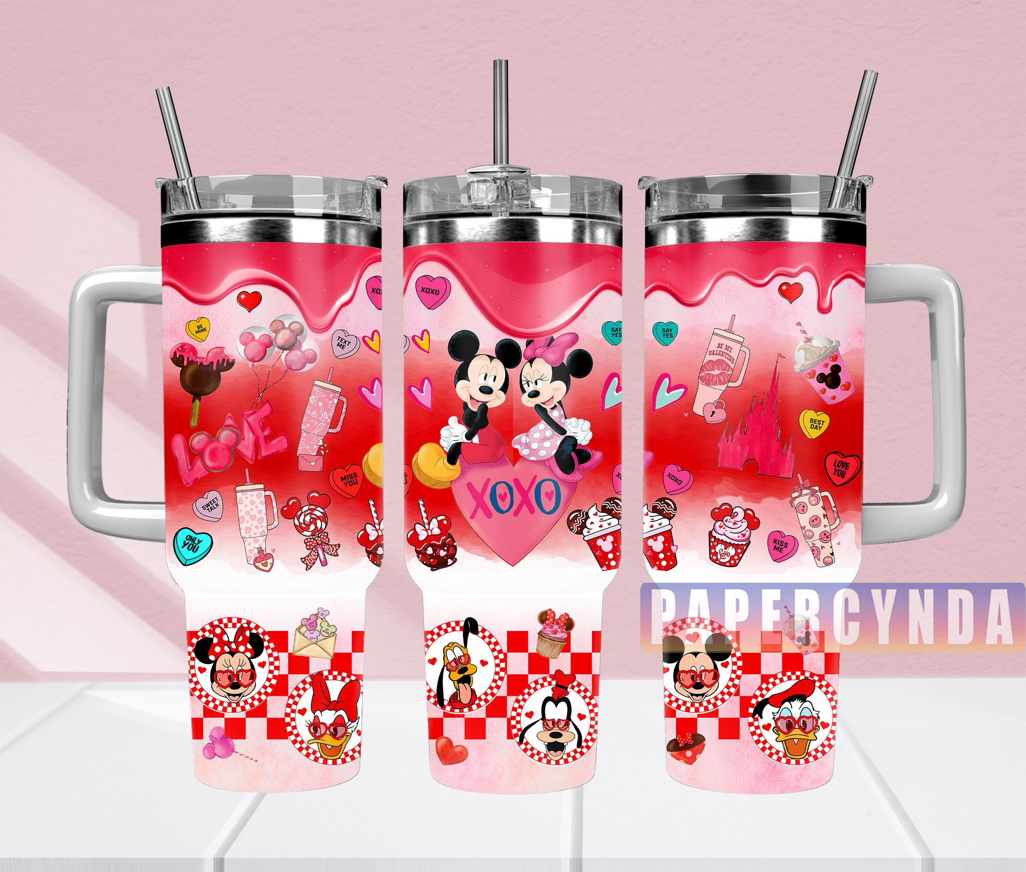 Mickey And Minnie Custom Stanley Cup 40 oz 30 oz Tumbler With HandleTVC2301836