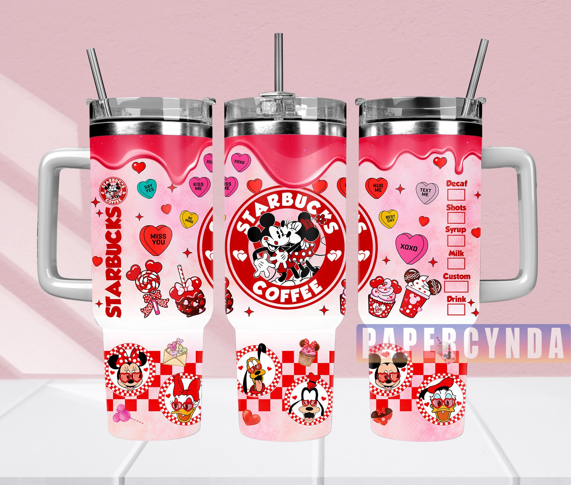Mickey And Minnie Custom Stanley Cup 40 oz 30 oz Tumbler With HandleTVC2301836