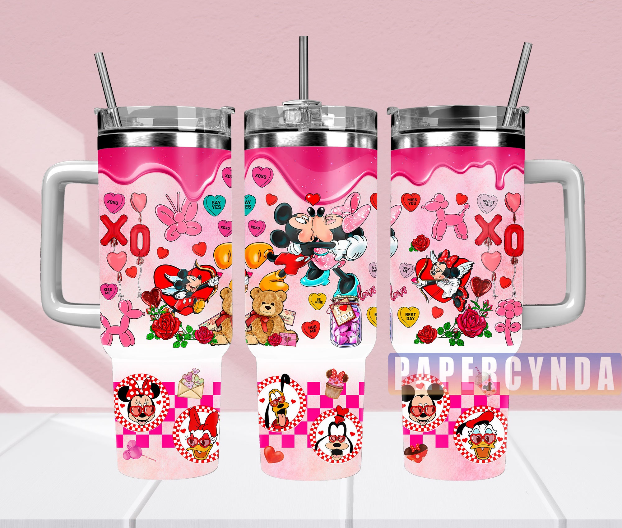 Mickey And Minnie Custom Stanley Cup 40 oz 30 oz Tumbler With HandleTVC2301836