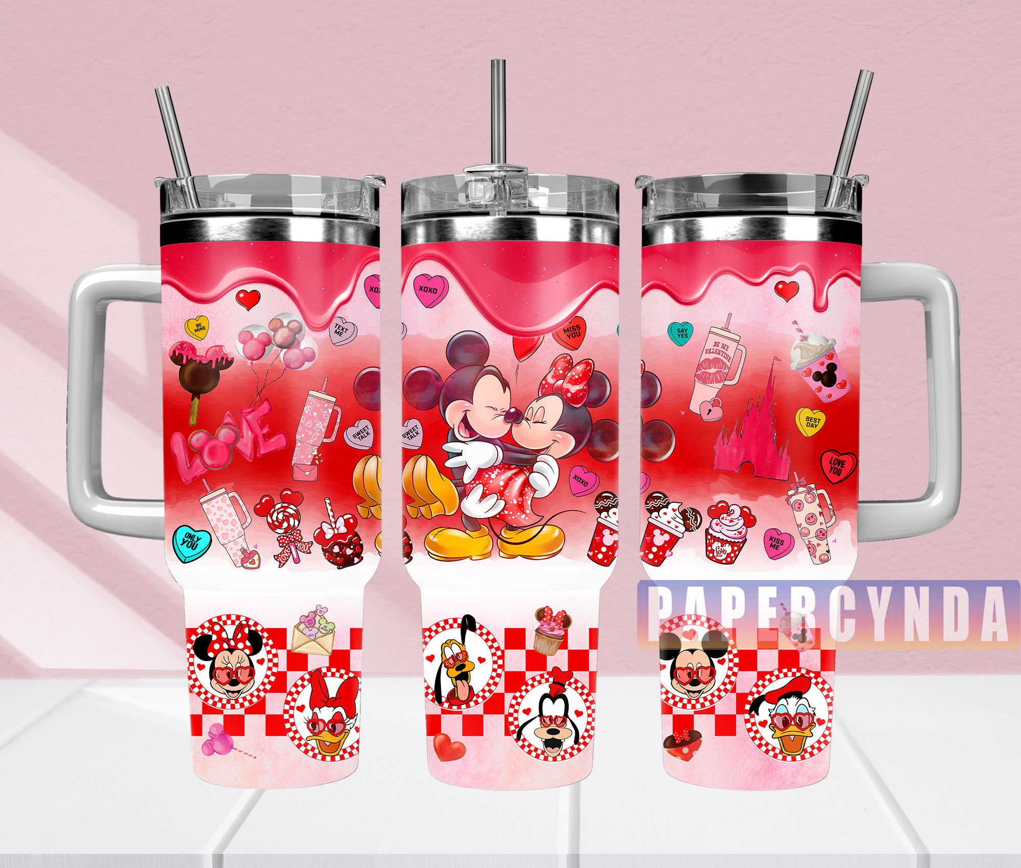 Mickey And Minnie Custom Stanley Cup 40 oz 30 oz Tumbler With HandleTVC2301836