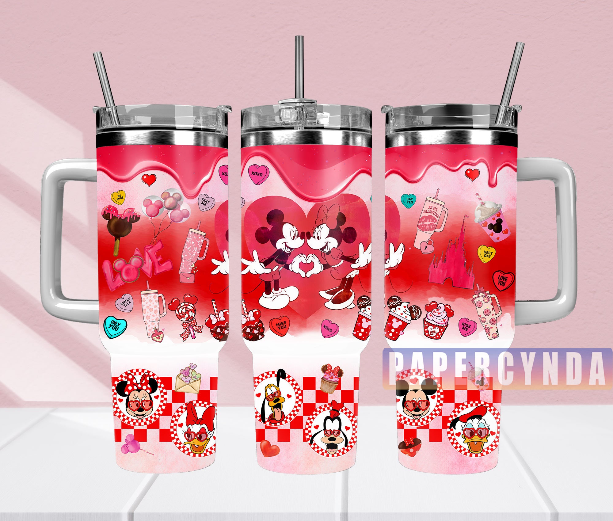 Mickey And Minnie Custom Stanley Cup 40 oz 30 oz Tumbler With HandleTVC2301836
